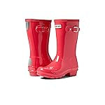 Hunter Original Kids Gloss Waterproof Rain Boots (Rowan Pink, US Junior Child Size