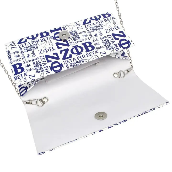 Zpb Sorority Pride Graphic Print Fold Over Clutch Purse