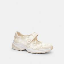 Coach Women's White Lace Mary Jane Sneakers