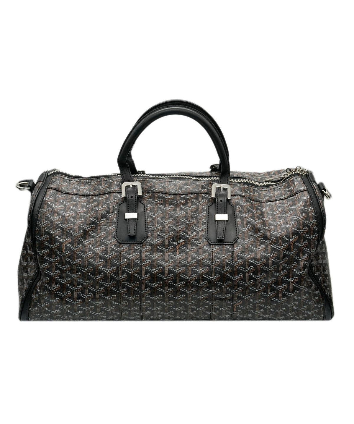 Black Goyard Boston Travel Bag
