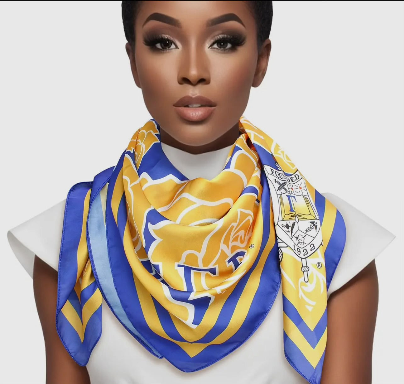 SGRHO Sorority Flower Square Scarf for Women