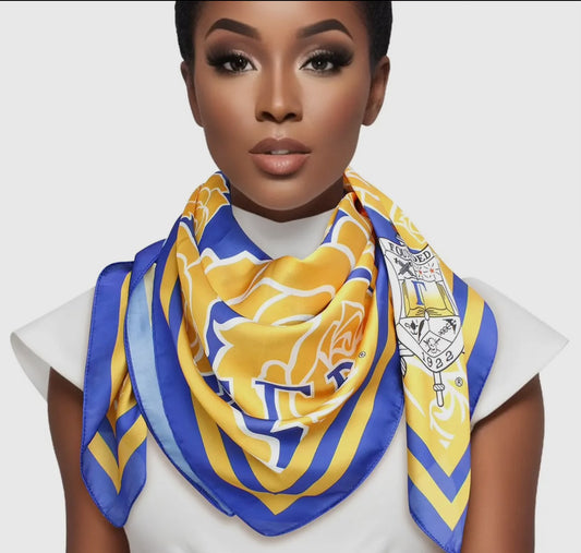 SGRHO Sorority Flower Square Scarf for Women