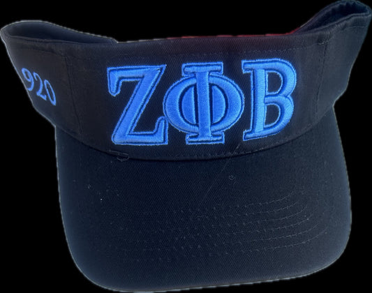 Zeta Phi Beta Visor (Black)