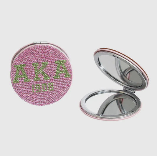 AKA ZPB Sorority Pink Bling Mirror Compact