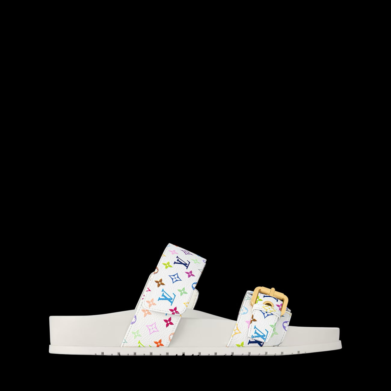 Louis Vuitton x Takashi Murakami Monogram Multicolore Bom Dia Flat Comfort Mules