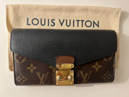 Louis Vuitton Pallas Chain Wallet in Monogram Canvas and Noir black leather