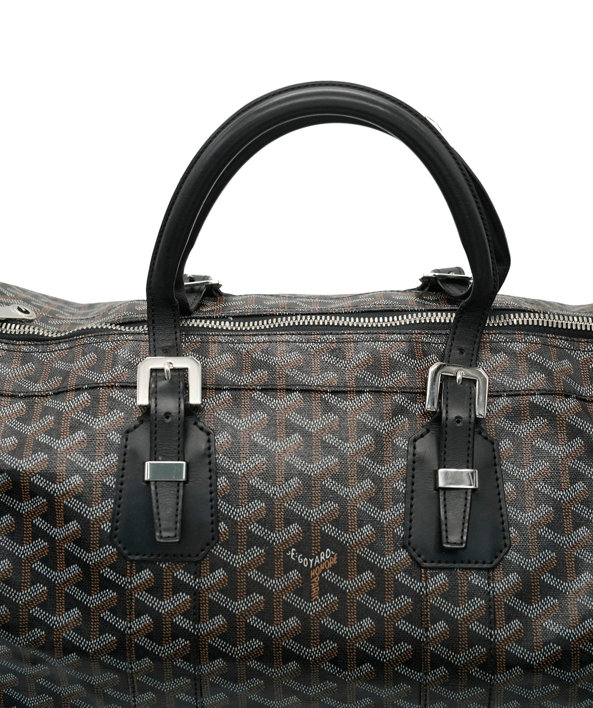 Black Goyard Boston Travel Bag