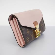 Louis Vuitton Pallas Chain Wallet featuring the signature Monogram in Rose Ballerine.