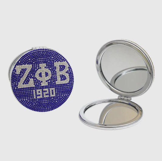 ZPB Sorority Blue Bling Mirror Compact