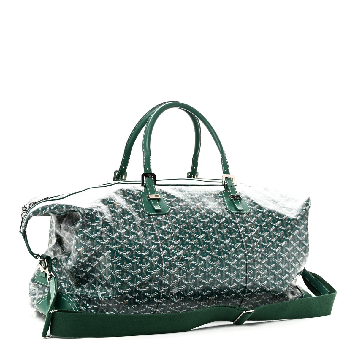 Green Goyard Goyardine Croisiere 55 Duffle Bag