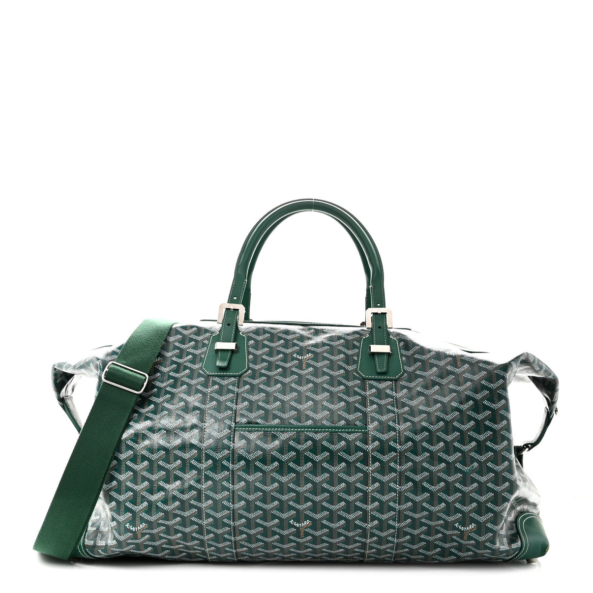 Green Goyard Goyardine Croisiere 55 Duffle Bag