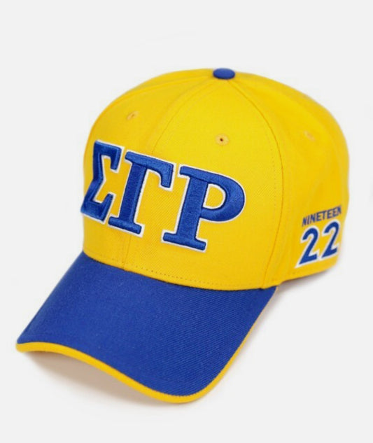 SIGMA GAMMA RHO SORORITY BASEBALL HAT CAP Gold S-GRHO RHOYAL POODLE BASEBALL CAP