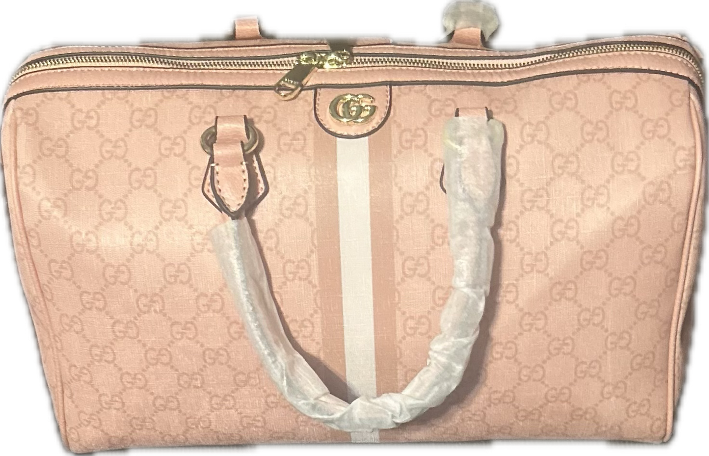 Gucci Pink Ophidia GG Medium Duffle Bag