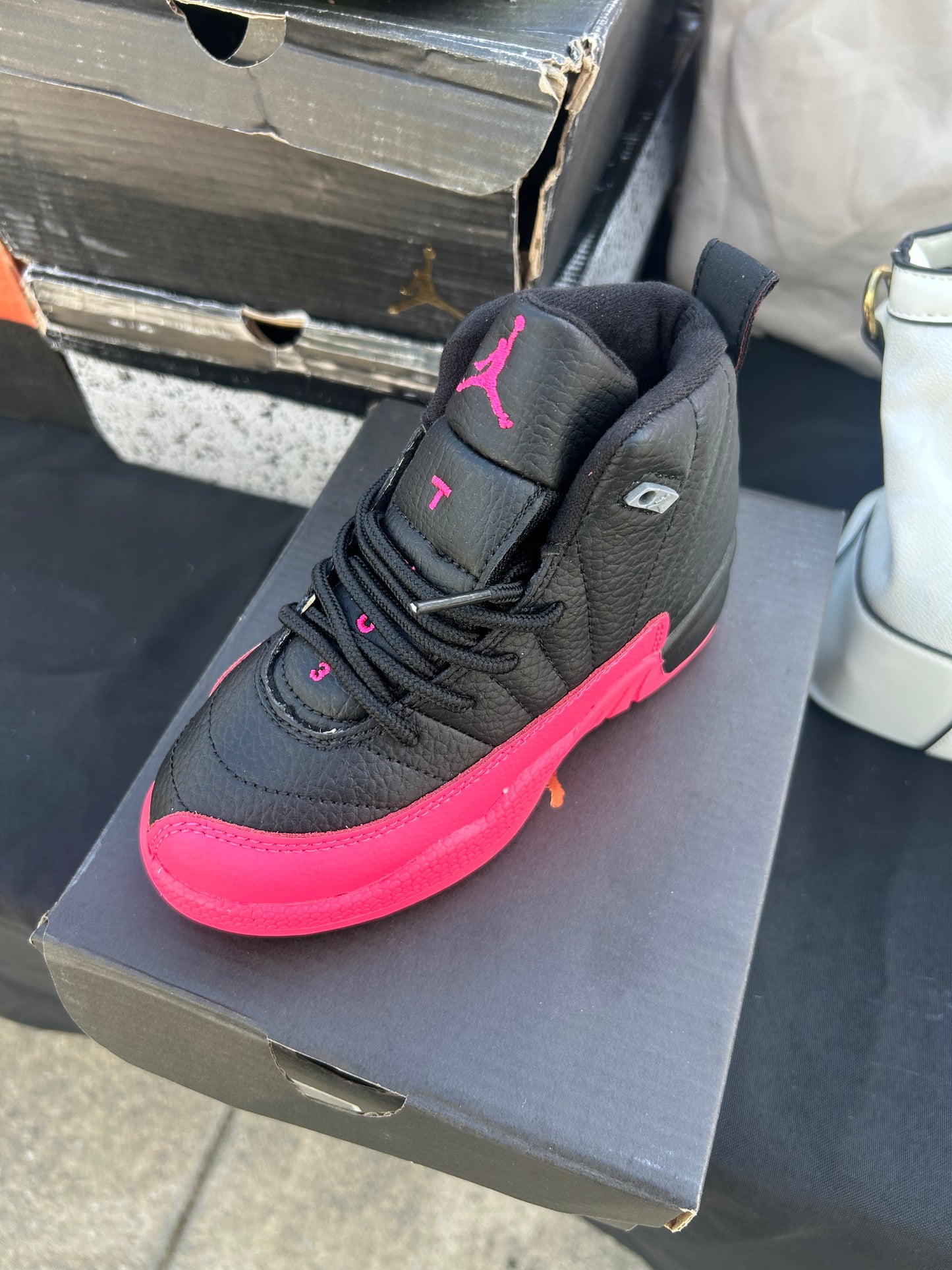 Jordan 12 Retro 'Deadly Pink' Kids Size 12c