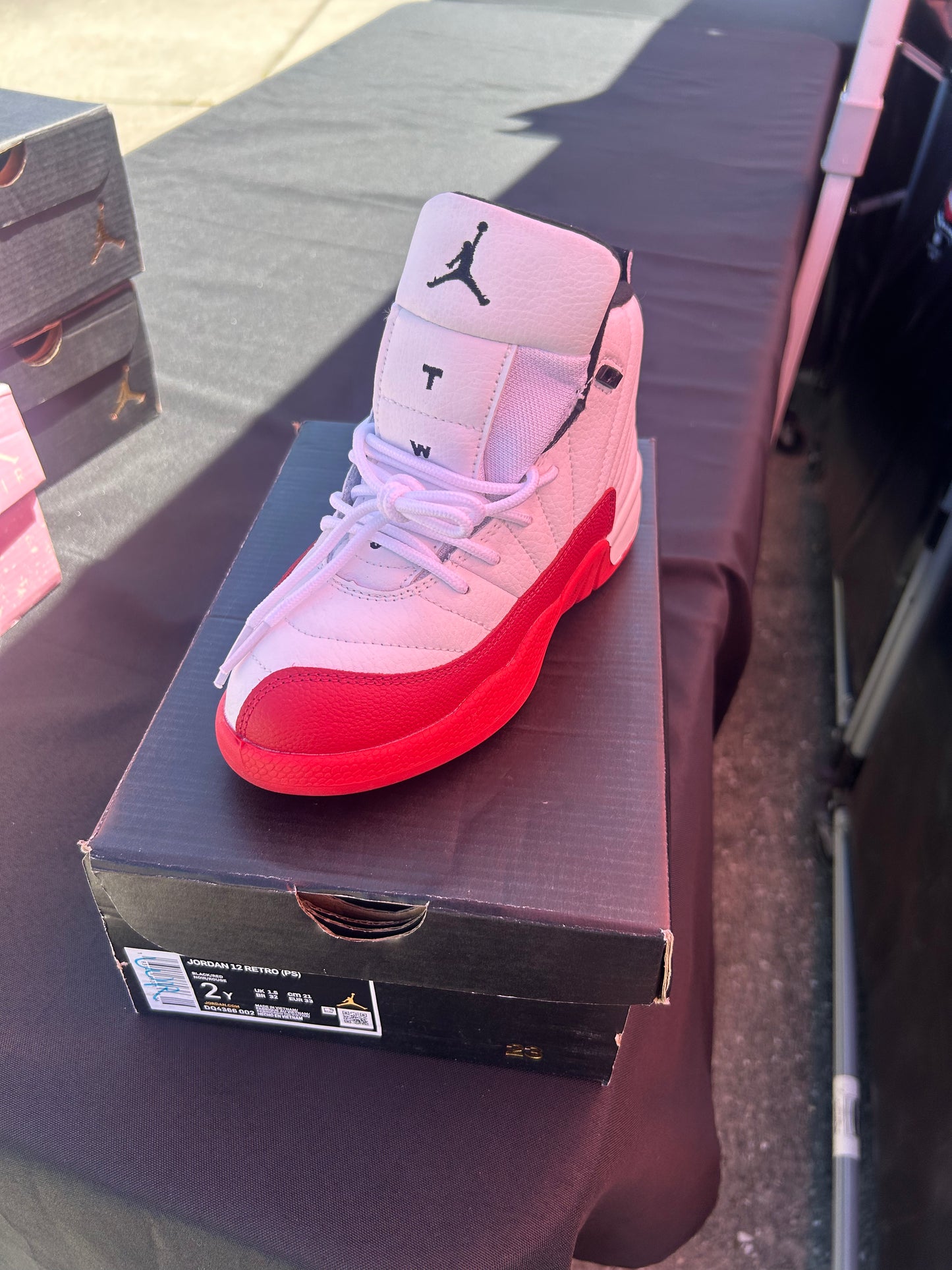 Jordan Retro 12 Cherry Kids Size 2Y