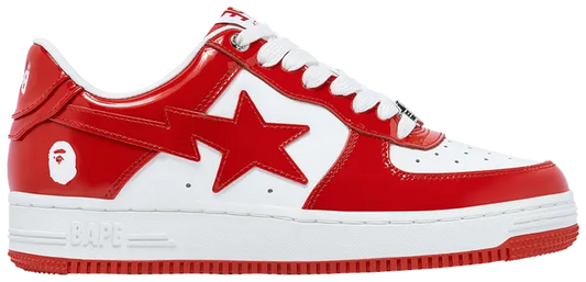 A Bathing Ape Bape Sta Low Patent Red