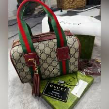 Gucci Ophidia Mini Boston bag beige and brown GG canvas