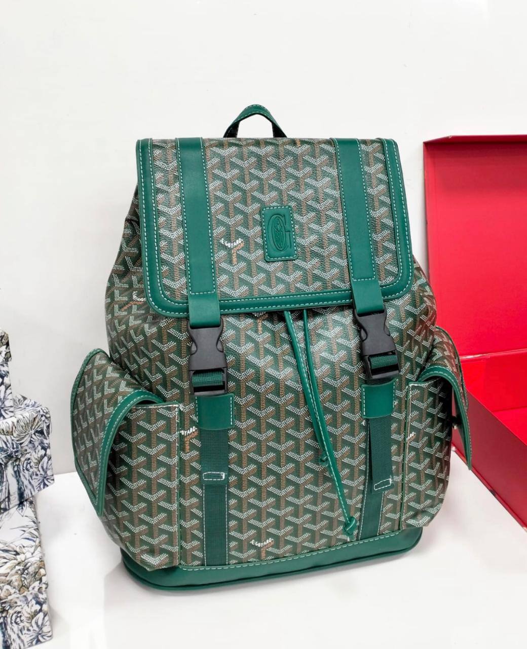 Green Goyard Alpin backpack